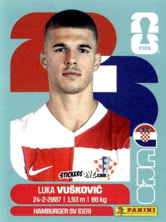 Sticker Luka Vušković - Fifa World Cup 2026. Standard Edition n. CRO6 - Panini