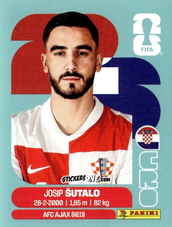 Cromo Josip Sutalo - Fifa World Cup 2026. Standard Edition n. CRO7 - Panini