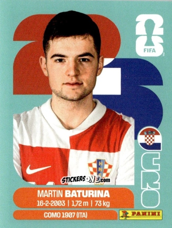 Sticker Martin Baturina - Fifa World Cup 2026. Standard Edition n. CRO11 - Panini