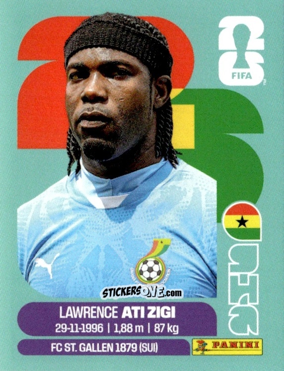 Cromo Lawrence Ati Zigi - Fifa World Cup 2026. Standard Edition n. GHA2 - Panini