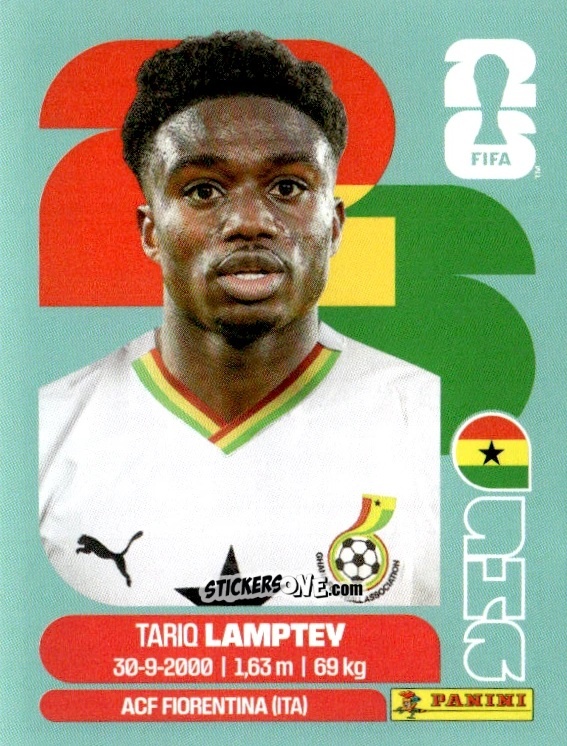 Sticker Tariq Lamptey - Fifa World Cup 2026. Standard Edition n. GHA3 - Panini
