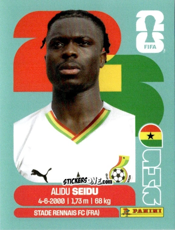 Figurina Alidu Seidu - Fifa World Cup 2026. Standard Edition n. GHA5 - Panini