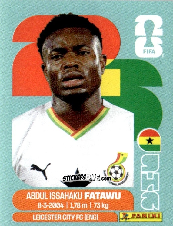 Cromo Abdul Issahaku Fatawu - Fifa World Cup 2026. Standard Edition n. GHA9 - Panini
