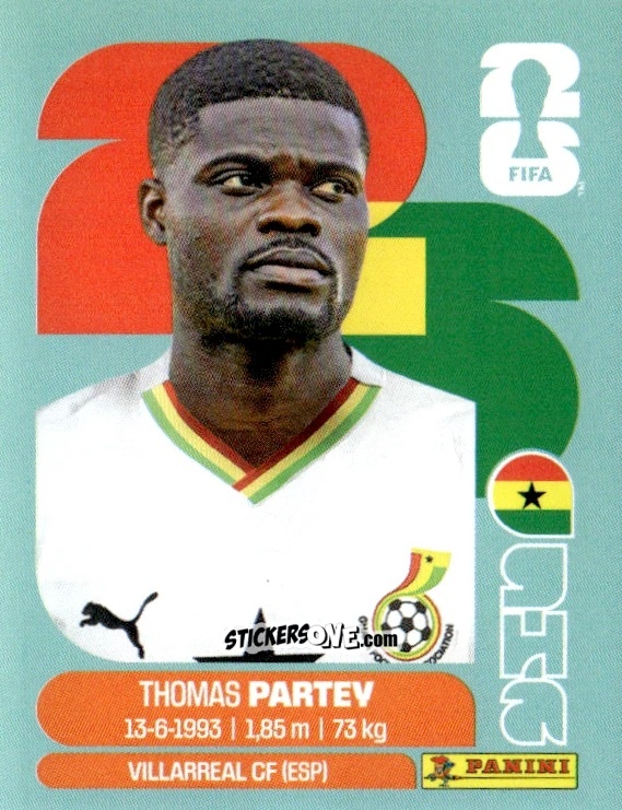Cromo Thomas Partey - Fifa World Cup 2026. Standard Edition n. GHA10 - Panini