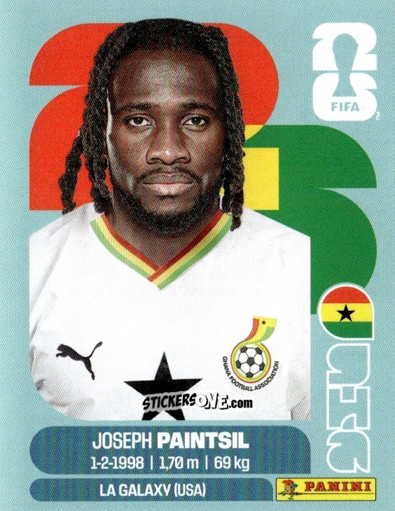 Cromo Joseph Paintsil - Fifa World Cup 2026. Standard Edition n. GHA18 - Panini