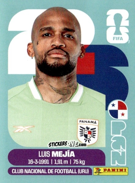 Figurina Luis Mejia - Fifa World Cup 2026. Standard Edition n. PAN3 - Panini