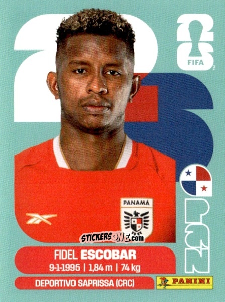 Cromo Fidel Escobar - Fifa World Cup 2026. Standard Edition n. PAN4 - Panini