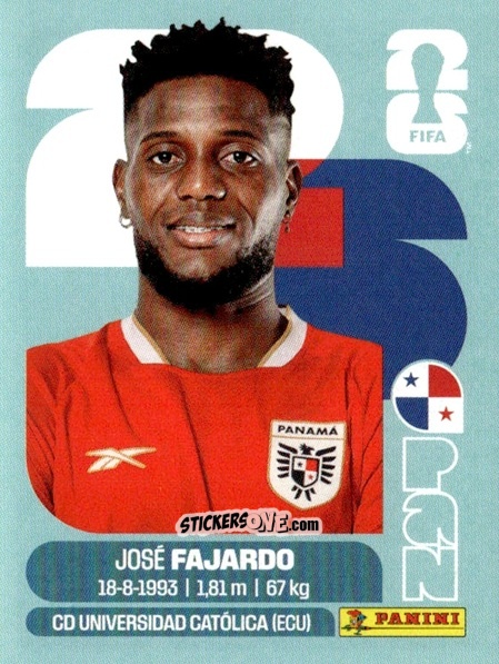 Cromo Jose Fajardo - Fifa World Cup 2026. Standard Edition n. PAN17 - Panini