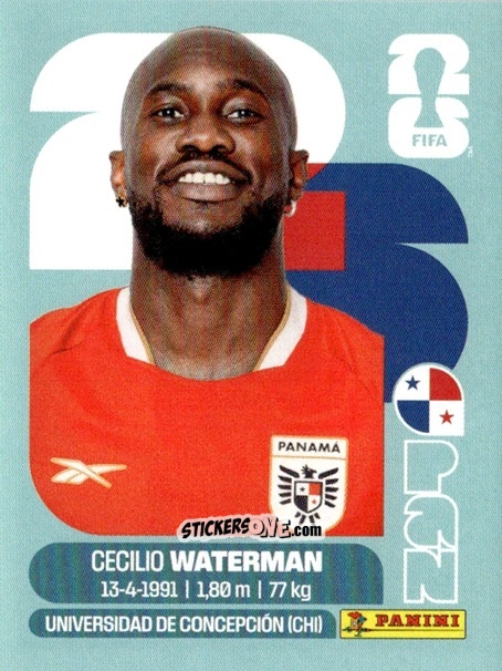 Cromo Cecilio Waterman - Fifa World Cup 2026. Standard Edition n. PAN18 - Panini