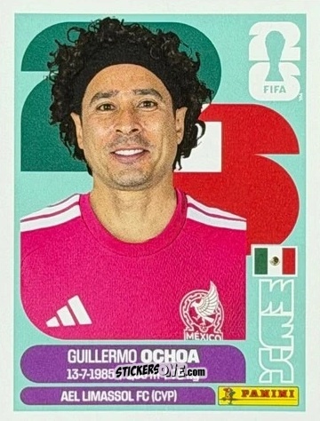 Figurina Guillermo Ochoa - Fifa World Cup 2026. Standard Edition n. MEX2U - Panini