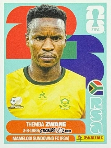 Cromo Themba Zwane - Fifa World Cup 2026. Standard Edition n. RSA14U - Panini