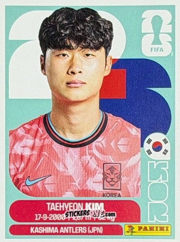 Figurina Taehyeon Kim - Fifa World Cup 2026. Standard Edition n. KOR9U - Panini