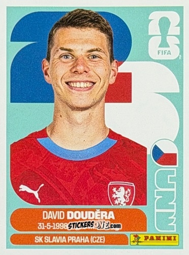 Figurina David Douděra - Fifa World Cup 2026. Standard Edition n. CZE15U - Panini