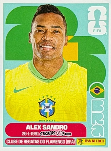 Cromo Alex Sandro - Fifa World Cup 2026. Standard Edition n. BRA5U - Panini