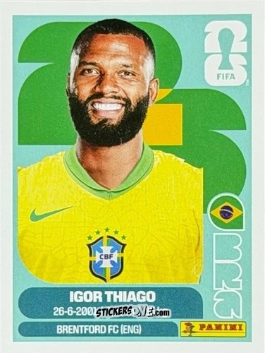 Cromo Igor Thiago - Fifa World Cup 2026. Standard Edition n. BRA20U - Panini