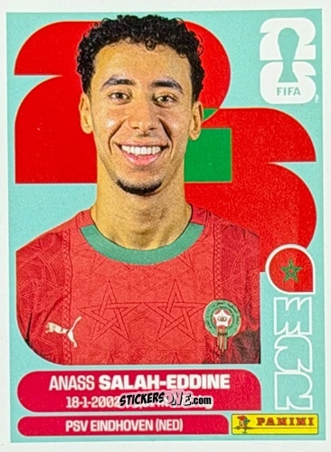Cromo Anass Salah-Eddine - Fifa World Cup 2026. Standard Edition n. MAR8U - Panini