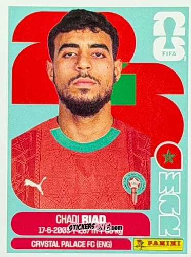 Sticker Chadi Riad - Fifa World Cup 2026. Standard Edition n. MAR9U - Panini