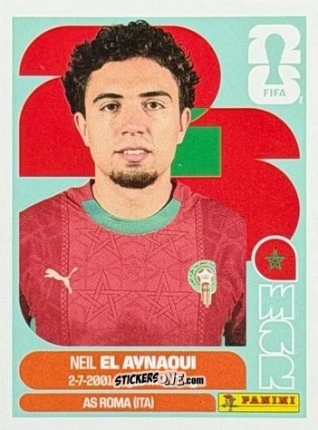 Cromo Neil El Aynaoui - Fifa World Cup 2026. Standard Edition n. MAR12U - Panini