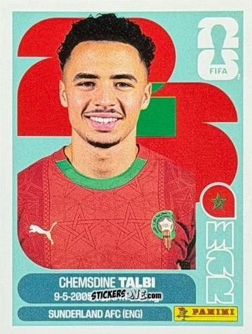 Cromo Chemsdine Talbi - Fifa World Cup 2026. Standard Edition n. MAR16U - Panini