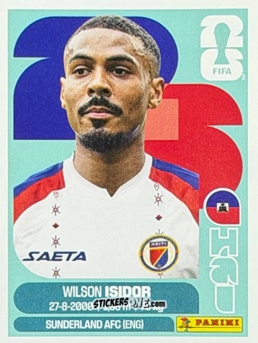 Figurina Wilson Isidor - Fifa World Cup 2026. Standard Edition n. HAI14U - Panini