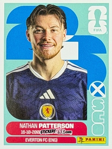 Figurina Nathan Patterson - Fifa World Cup 2026. Standard Edition n. SCO20U - Panini