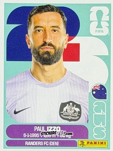 Sticker Paul Izzo - Fifa World Cup 2026. Standard Edition n. AUS3U - Panini