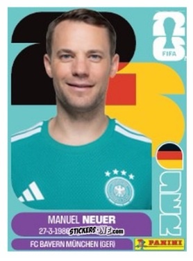 Figurina Manuel Neuer - Fifa World Cup 2026. Standard Edition n. GER2U - Panini