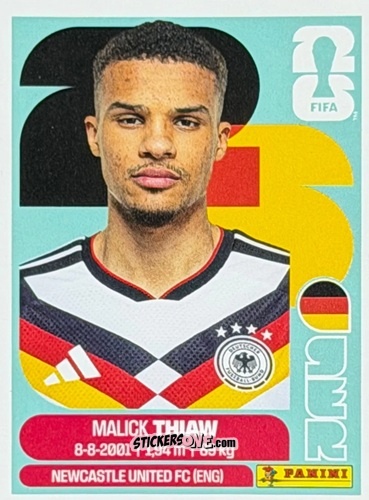 Sticker Malick Thiaw - Fifa World Cup 2026. Standard Edition n. GER8U - Panini
