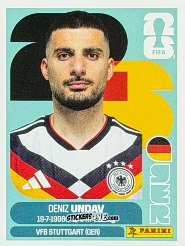 Cromo Deniz Undav - Fifa World Cup 2026. Standard Edition n. GER19U - Panini