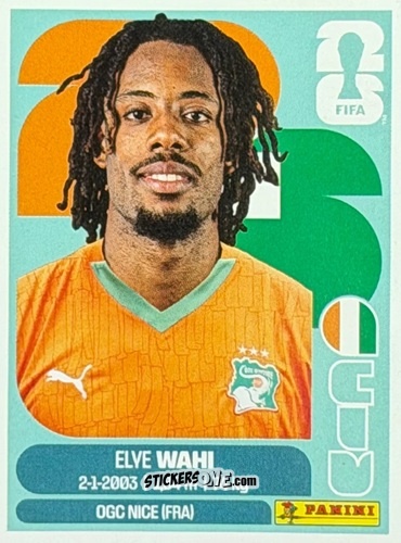Sticker Elye Wahi - Fifa World Cup 2026. Standard Edition n. CIV16U - Panini