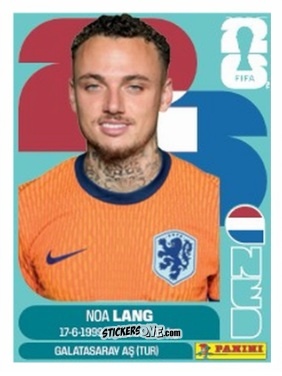 Cromo Noa Lang - Fifa World Cup 2026. Standard Edition n. NED15U - Panini