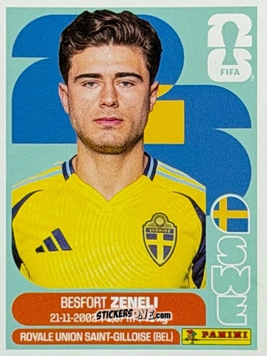 Cromo Besfort Zeneli - Fifa World Cup 2026. Standard Edition n. SWE9U - Panini