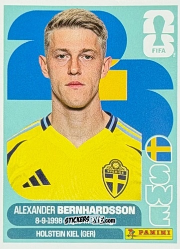 Figurina Alexander Bernhardsson - Fifa World Cup 2026. Standard Edition n. SWE17U - Panini