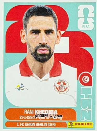 Cromo Rani Khedira - Fifa World Cup 2026. Standard Edition n. TUN10U - Panini