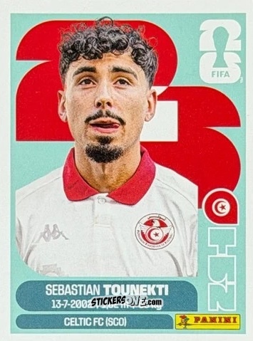 Cromo Sebastian Tounekti - Fifa World Cup 2026. Standard Edition n. TUN19U - Panini