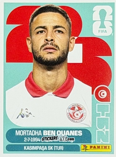 Cromo Mortadha Ben Ouanes - Fifa World Cup 2026. Standard Edition n. TUN20U - Panini
