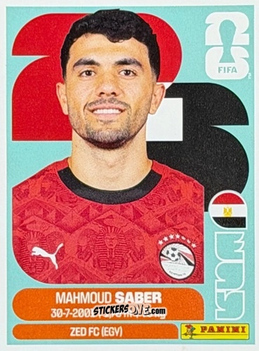 Cromo Mahmoud Saber - Fifa World Cup 2026. Standard Edition n. EGY6U - Panini