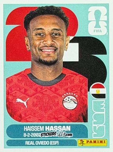 Cromo Haissem Hassan - Fifa World Cup 2026. Standard Edition n. EGY18U - Panini