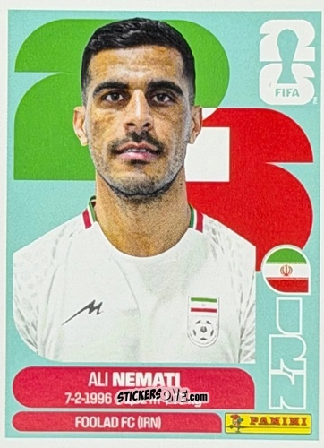 Cromo Ali Nemati - Fifa World Cup 2026. Standard Edition n. IRN9U - Panini