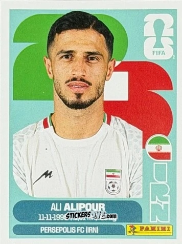 Sticker Ali Alipour - Fifa World Cup 2026. Standard Edition n. IRN17U - Panini