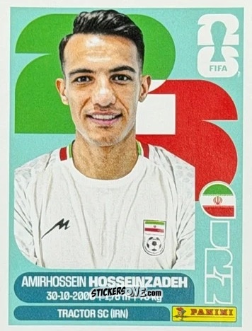 Sticker Amirhossein Hosseinzadeh - Fifa World Cup 2026. Standard Edition n. IRN20U - Panini