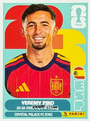 Cromo Yeremy Pino - Fifa World Cup 2026. Standard Edition n. ESP19U - Panini