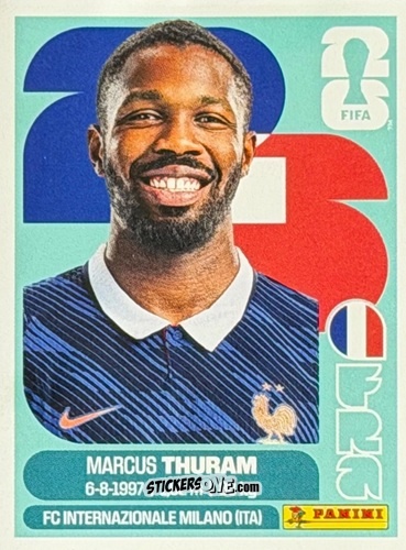 Figurina Marcus Thuram - Fifa World Cup 2026. Standard Edition n. FRA19U - Panini