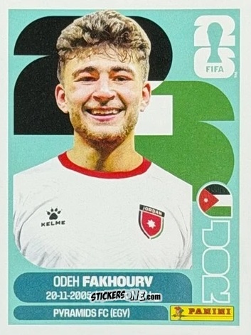 Cromo Odeh Fakhoury - Fifa World Cup 2026. Standard Edition n. JOR16U - Panini