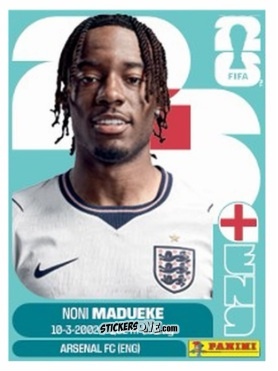 Cromo Noni Madueke - Fifa World Cup 2026. Standard Edition n. ENG16U - Panini