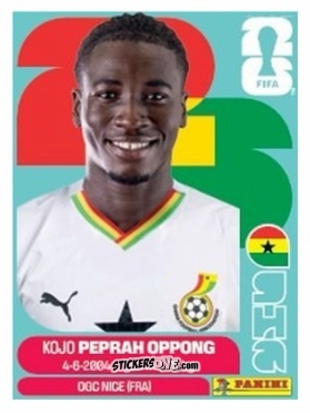 Sticker Kojo Peprah Oppong - Fifa World Cup 2026. Standard Edition n. GHA4U - Panini