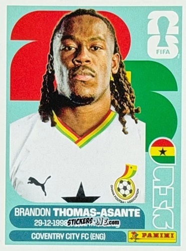Figurina Brandon Thomas-Asante - Fifa World Cup 2026. Standard Edition n. GHA18U - Panini