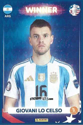 Cromo Giovani Lo Celso - Copa América Argentina Campeón 2024
 n. 17 - Panini