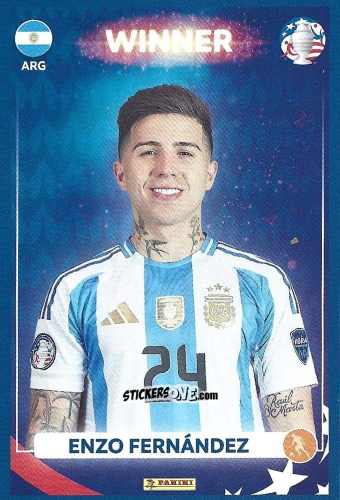 Cromo Enzo Fernández - Copa América Argentina Campeón 2024
 n. 20 - Panini
