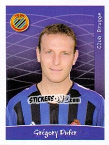 Sticker Grégory Dufer - Football Belgium 2005-2006 - Panini